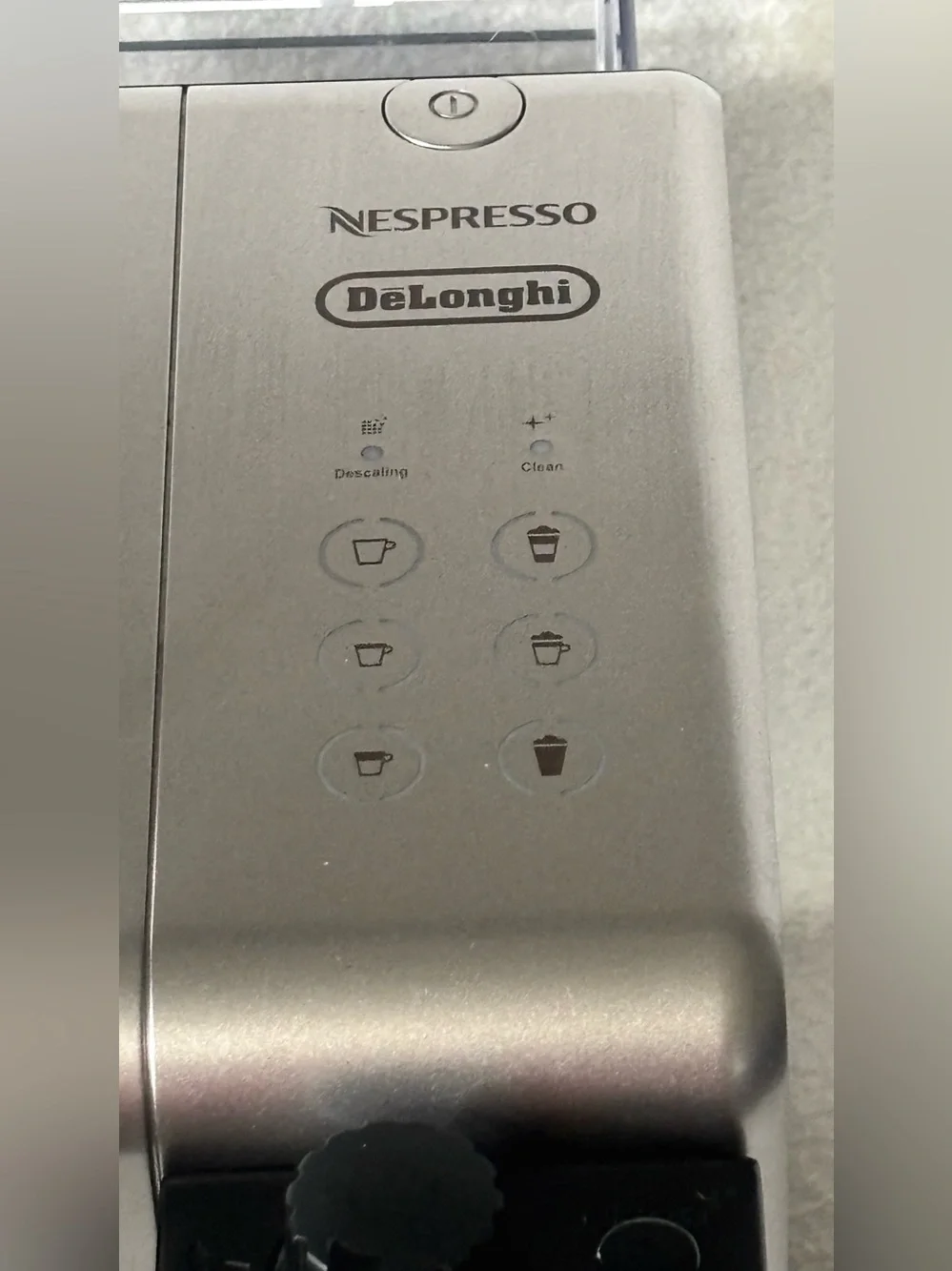 Nespresso-compatible Silver Espresso Machine with Built-In Milk Frother